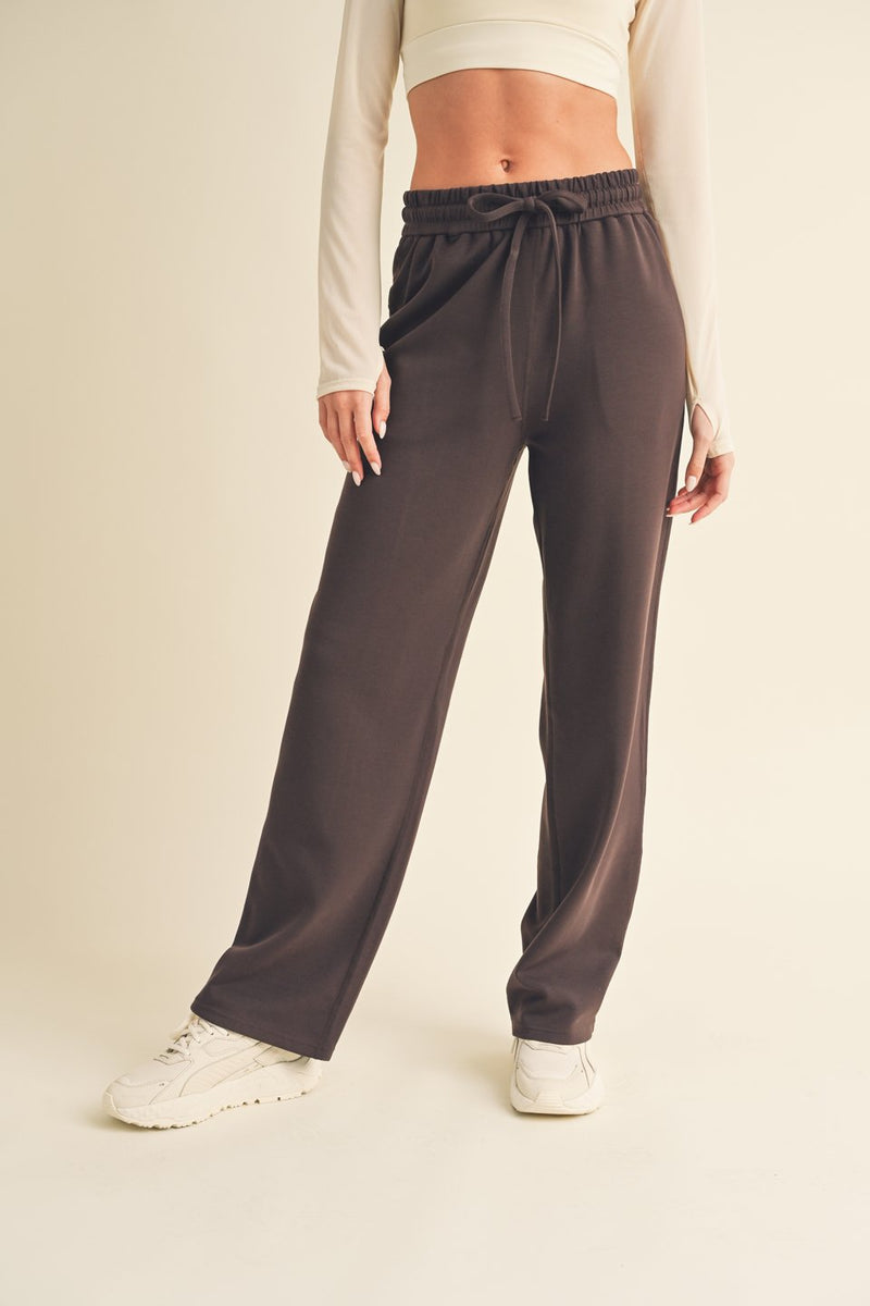 Dark Chocolate Butter Soft Wide Leg Pants Tally