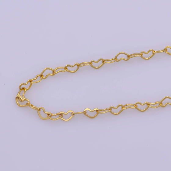 24K Gold Filled 1.6mm Heart Chain Necklace With Spring Clasp - Tally24K Gold Filled 1.6mm Heart Chain Necklace With Spring ClaspWA-37124K Gold Filled 1.6mm Heart Chain Necklace With Spring Clasp