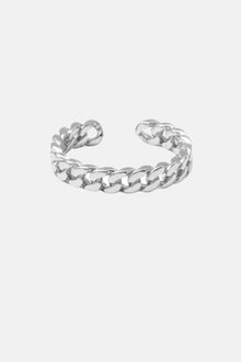  Cable Chain Silver Adjustable Ring - TallyCable Chain Silver Adjustable RingR7439-SCable Chain Silver Adjustable Ring