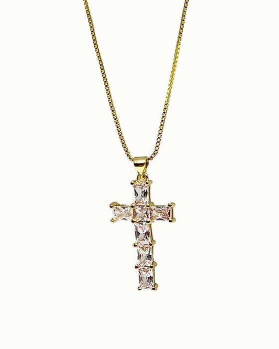 Diamond Statement Cross Necklace - TallyDiamond Statement Cross NecklaceDiamond Statement Cross Necklace