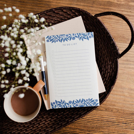 French Blue Floral To Do List Notepad - TallyFrench Blue Floral To Do List NotepadSV104390French Blue Floral To Do List Notepad