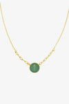 GREEN COIN CROSS NECKLACE - TallyGREEN COIN CROSS NECKLACE47231113560370N7689-GFGGREEN COIN CROSS NECKLACE