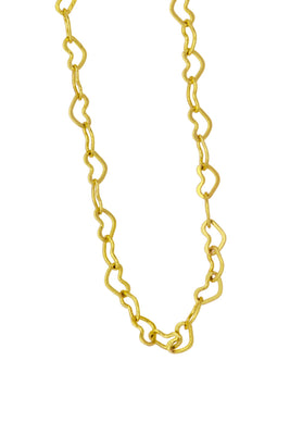 HEART CHAIN NECKLACE- 24K GOLD - TallyHEART CHAIN NECKLACE- 24K GOLDWA-371HEART CHAIN NECKLACE- 24K GOLD