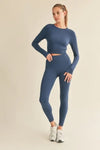 Midnight Blue Seamless Cable Knit Long Sleeve Top & Legging - TallyMidnight Blue Seamless Cable Knit Long Sleeve Top & Legging17112811900850YPS5200-MIDNIGHTBLUEMidnight Blue Seamless Cable Knit Long Sleeve Top & Legging