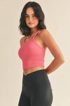 Pink Ribbed Seamless Crop Top - TallyPink Ribbed Seamless Crop TopTP5002-PINKPink Ribbed Seamless Crop Top