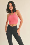 Pink Ribbed Seamless Crop Top - TallyPink Ribbed Seamless Crop TopTP5002-PINKPink Ribbed Seamless Crop Top