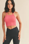 Pink Ribbed Seamless Crop Top - TallyPink Ribbed Seamless Crop TopTP5002-PINKPink Ribbed Seamless Crop Top