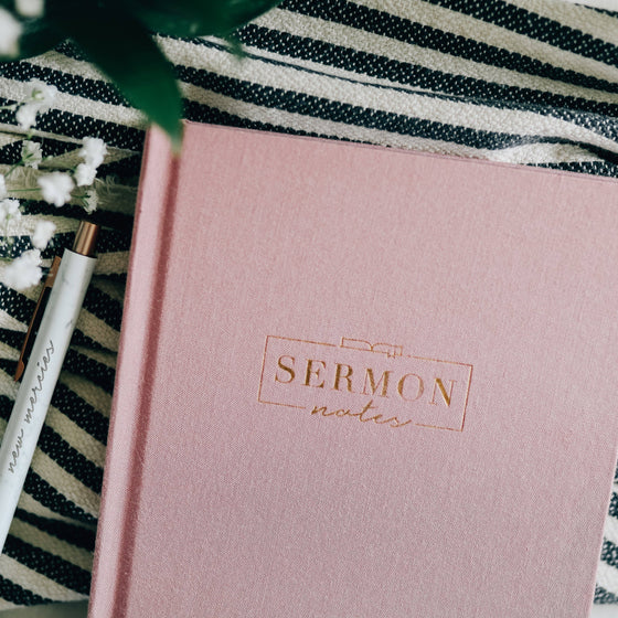 Sermon Notes Journal - Pink Linen - TallySermon Notes Journal - Pink LinenSV103715Sermon Notes Journal - Pink Linen