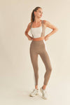 Taupe Contrast Top & Legging Set - TallyTaupe Contrast Top & Legging Set20340740781746YPS7216-TAUPETaupe Contrast Top & Legging Set