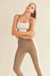 Taupe Contrast Top & Legging Set - TallyTaupe Contrast Top & Legging Set20340740781746YPS7216-TAUPETaupe Contrast Top & Legging Set