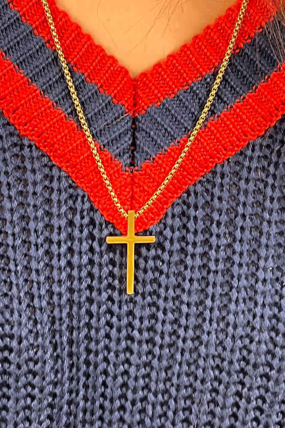 The Classic Cross Necklace - TallyThe Classic Cross Necklace64568095824562CJZBLXLX14950-GoldThe Classic Cross Necklace